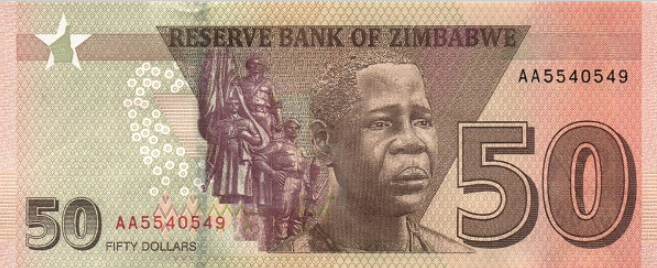 PN105 Zimbabwe - 50 AD/AJ Dollars Year 2020 (2022)